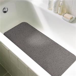 COSYLAND Tappeto Doccia Antiscivolo 40x60cm - Tappetino Doccia Antiscivolo in PVC Morbido, Senza Ventose, con Drenaggio Rapido, Comfort per Piedi, per Bagno, Anziani e Bambini, Grigio