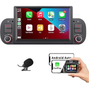 HLLECARMO Autoradio per Fiat Panda 2013-2020 7-Inch Wireless CarPlay & Android Auto，Bluetooth 5.0, Mirror Link, Touchscreen | RDS AM/FM, USB, DSP ad alta potenza, Subw EQ, SWC