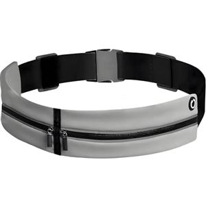 Enreluya Marsupio Running, Cintura da Corsa, Marsupi da Corsa Impermeabile Marsupio Sportivo Adatto per Jogging, Viaggi, Escursioni, Corsa, Tour in Bicicletta, Grigio