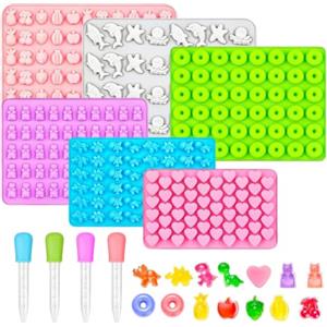 YNNHUDEEP Stampo in silicone a forma di orsetto gommoso, 6 pezzi, per fai da te, stampi in silicone anche per cioccolato, gomma alla frutta e gelatina, silicone alimentare