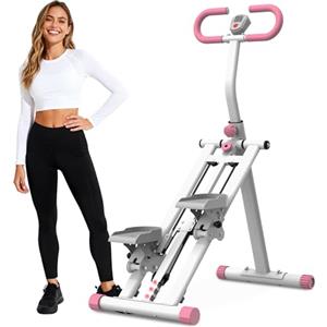 Fahuac Stair Stepper per la casa, con 3 livelli di resistenza, pieghevole, verticale, silenzioso, con display LCD, per casa, ufficio, allenamento