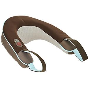 Homedics NMSQ-215A-GB Massaggiatore Collo E Spalle A Vibrazione Portatile, Opzione Calore Per Distendere I Muscoli,