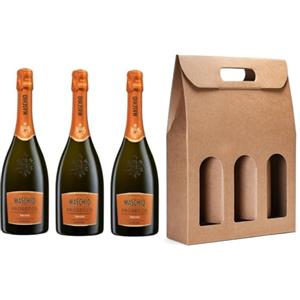 Generico SUPER OFFERTA FINO AD ESAURIMENTO SCORTE ! ! !, BOX IN CARTONE 3 BOTTIGLIE PROSECCO MASCHIO EXTRA DRY 750ML, Ottima Idesa Regalo !