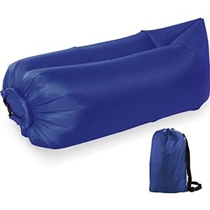 Gohytal Divano gonfiabile con borsa per il trasporto, impermeabile, per giardino, spiaggia, campeggio, picnic, festival musicali (blu navy)