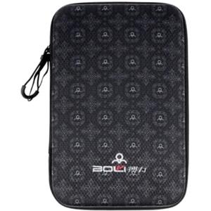 Caswynlife Custodia per racchette da ping pong, per 2 racchette e 3 palline, custodia protettiva in EVA, con tasca con cerniera e cinturino elastico, custodia grigia, per allenamento scolastico e
