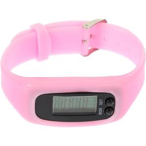 iplusmile Braccialetto Pedometro Elettronico in Silicone Rosa Multifunzione