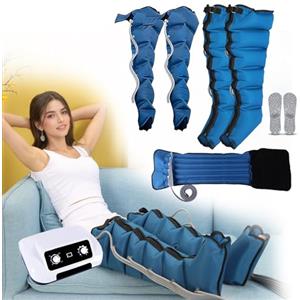 vanenferse Pressoterapia Linfodrenaggio Professionale 6 Camere, Apparecchio Pressoterapia Gambe Addome e Braccia E Braccia Per Casa, Massaggiatore Elettrico a Compressione d'Aria, 0-30 Min