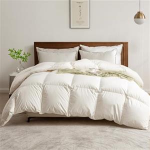 BPC Piumone per Letto Matrimoniale in Piuma d'Oca e Piumino Estivo | 100% Cotone Organico | Piumini Matrimoniale 240x260 cm | Caldo e Traspirante | Comfort di Qualità Hotel | OEKO-TEX & RDS