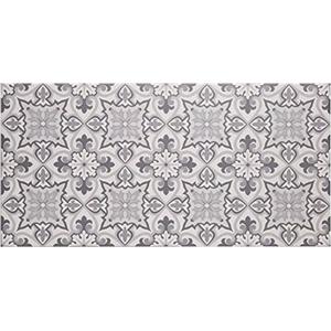 Baroni Home Tappeto Passatoia da Cucina in PVC con Fondo Antiscivolo, Tappeto Cucina Antimacchia Facile da Lavare, Tappeto Passatoia Corridoio, Grigio 120x60 cm