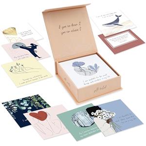 RYVE Biglietti di affermazione - 52 carte di affermazione positiva per donne - affermazioni quotidiane per donne con citazioni motivazionali, carte di meditazione, carte di consapevolezza, carte di