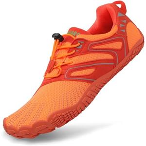 SAGUARO Scarpe Barefoot Minimaliste Donna Uomo Scarpe da Trail Trekking Scarpette da Scoglio Arancione X059 Gr.39