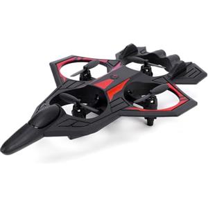SUNGOOYUE Drone Aereo Telecomandato per Aereo RC per Bambini Principianti con 360 Lanci Mantenimento Dell'altitudine 3 velocità Un Tasto di Decollo Luci a LED 2.4GHz 6CH Schiuma EVA (rosso)