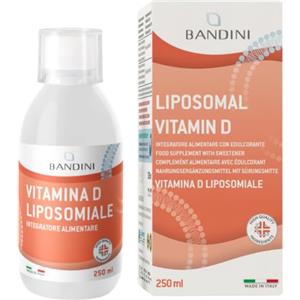 Bandini® Vitamina D Liposomiale Liquida per il Sistema Immunitario, Integratore Alimentare per rinforzo Muscoli, Ossa, Denti e Pelle, Alto dosaggio senza OGM con Tappo Dosatore, Vit D 2000 UI 250 ml