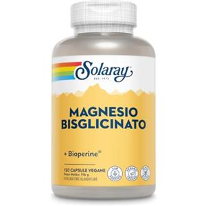 Solaray Magnesio Bisglicinato Chelato 350mg, 120 Capsule Vegane