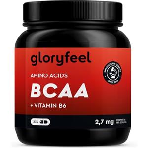 Gloryfeel AMINOACIDI RAMIFICATI BCAA 2 1 1 | 330 Compresse Aminoacidi Ramificati Fermentati con Vitamina B6 | 2.1.1 con Leucina, Isoleucina, Valina | Intra Pre Post Workout - Per Palestra | Vegan