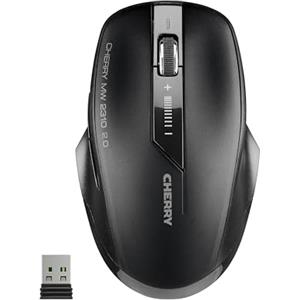 CHERRY MW 2310 2.0, Mouse Wireless a 6 Tasti, 2,4 GHz RF con Portata di 10 m, Sensore Ottico e Interruttore DPI, Ricevitore USB Nano, Ambidestro, Nero