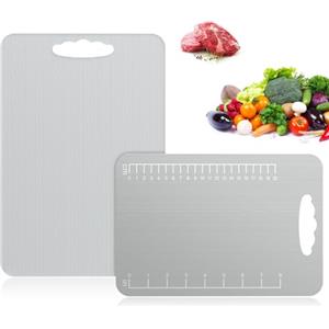 Alyvisun Tagliere in Acciaio Inox (34×23cm + 25×15cm)
