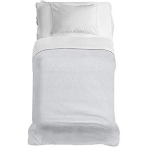 PENSIERI DELICATI Copriletto 170 x 280 cm, Telo Singolo 100% Cotone Pique, Ideale Come Telo Arredo, Coperta Salva Letto 1 Piazza, Fantasia Dublino Grigio, 100% Made in Italy