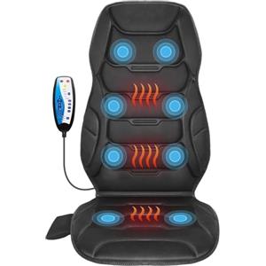 COMFIER Sedile Massaggiante con Funzione Riscaldante, Tappetino Massaggiante con Vibrazione per Schiena e Collo, Cuscino Relax, Massaggiatore Schiena per l'Ufficio Domestico, Regali Uomo