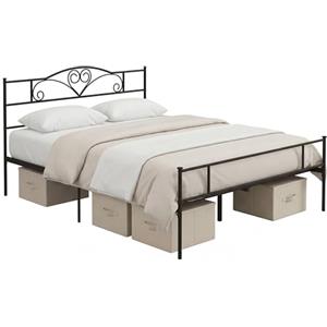 HOMCOM Struttura Letto Matrimoniale 160x200cm Nero