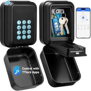 ENONEO Cassetta di Sicurezza per Chiavi Esterno Impermiabile | Diritti di Accesso+Multi-Password | Elettronica Cassetta Sicurezza Chiavi Self Check IN Bluetooth Cassaforte per Chiave con Codice