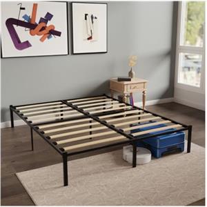 Dreamzie - Rete Letto Matrimoniale 140x190 cm a Doghe in Legno Con Telaio in Acciaio - Struttura in Ferro Rinforzata con Altezza di 41 cm
