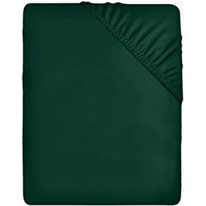 Utopia Bedding Lenzuolo con Angoli, Una Piazza - 180 x 200 cm - Smeraldo - Microfibra di Poliestere Spazzolato - Lenzuolo Sotto con Angoli Elasticizzato