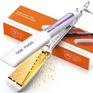 Faszin Piastra per Capelli Professionale in Titanio Larga 42mm, Bianco