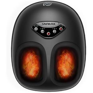 Snailax Massaggiatore per piedi con calore, Shiatsu massaggiatore per piedi per fascite plantare, Impastamento profondo, Compressione, Massaggio plantare a vibrazione, Regali per uomini donne