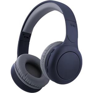 T'nB - Cuffie On-Ear Bluetooth Senza Fili, Confortevole On-ear, Cuscinetti in Schiuma, Microfono Incorporato, Archetto Regolabile, Durata della Batteria di 24 Ore, Leggero e Pieghevole - Blu