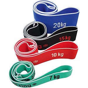 Sveltus Elasti'ring - Set di 4 elastici unisex per adulti, colore: Mutlicolore