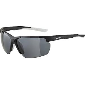 ALPINA Unisex - Adulti, DEFEY HR Occhiali sportivi, black-white matt, One Size