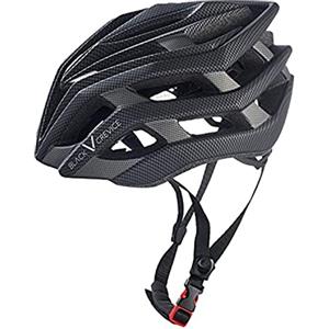 BLACK CREVICE Casco da bicicletta per adulti I Casco da corsa I Casco per bici in diversi colori I Casco uomo & donna I Casco da bici traspirante I Misura regolabile (L, Nero)