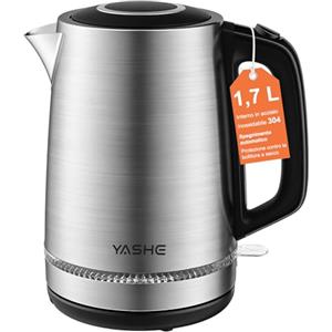 YASHE Bollitore Elettrico Acciaio Inox 1,7L 2200W Rapido
