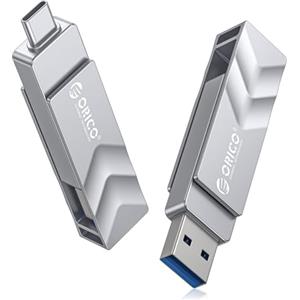 ORICO Pen Drive 64 GB USB 3.2 Gen 1, Chiavetta USB Type C Mini con Portachiavi, Velocità di lettura 150 MB/s, Flash Drive OTG per Android, iPhone 15/16/17, MacBook, iPad, Plug & Play