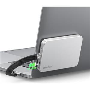 ORICO SSD Esterno Magnetico 1TB con Ricarica PD 100W, fino a 1050 MB/s, Unità a Stato Solido Portatile USB 3.2 Gen 2, Compatibile con Macbook, iPhone 16/15 Pro Max -BookDrive P10PLUS
