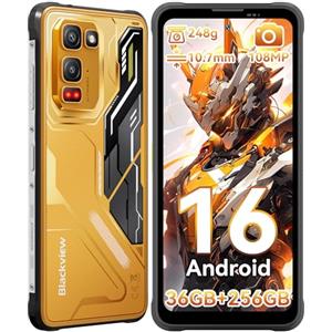 Blackview Fort 5 Rugged Smartphone, 108MP+50MP+13MP Telefono Indistruttibile Android 16, 10.7mm&248g Ultra-thin, 6.78'' 120Hz, 36GB+256GB/2TB TF Cellulare Impermeabile, MTK G100/IP69K/NFC/700 Nit