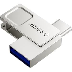 ORICO Pen Drive 128 GB, Chiavetta USB Type C Mini, Penna USB Doppio Connettore USB-A USB-C, Velocità di lettura 100 MB/s, Pennetta USB C per Smartphone Android, iPhone 15/16/17, MacBook, Plug & Play