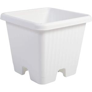 Iris Ohyama, Vaso per piante, fioriera d'aria con sistema di drenaggio dell'acqua per il giardinaggio - Air Vegetable Planter400, Bianca