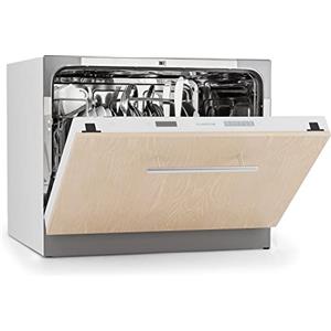 Klarstein Lavastoviglie 6 Coperti, Lavastoviglie da Incasso Silenziosa con 6 Programmi di Lavaggio, Facile Installazione, Mini Piccola, Mini a Incastro per Casa e Ufficio
