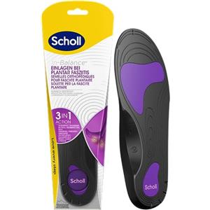 Dr. Scholl's Scholl Solette ortopediche in equilibrio per fascite plantare, allevia istantaneamente il dolore: tallone, spore, supporto arco, distribuite la pressione del piede, taglia 42,5 - 45