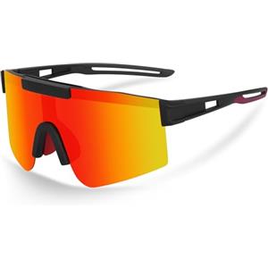 Aullwyr Occhiali Ciclismo Uomo Veloci Occhiali da Sole Uomo Donna Polarizzati UV400 per Sportivi Running Bici Mountain Bike Sci Moto