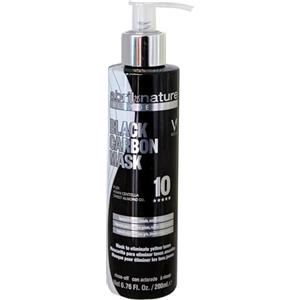 abril et nature - Maschera Antigiallo Professionale Black Carbon - Tonalizzante Capelli Biondi Freddo - Per Capelli Grigi, Biondi e Decolorati - Carbone Attivo Esfoliante - 200 ml