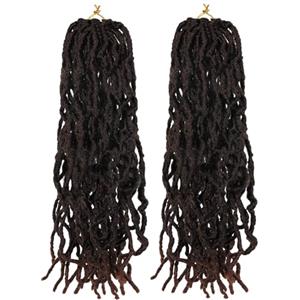Aomig Treccine Extension Capelli, 2 Pz Crochet Hair Extension, 18 Pollice Twist Capelli Crochet Braids Hair da Donna, Passion Twist Extension Treccine Africane, Sintetica Rasta Capelli(Marrone Scuro)