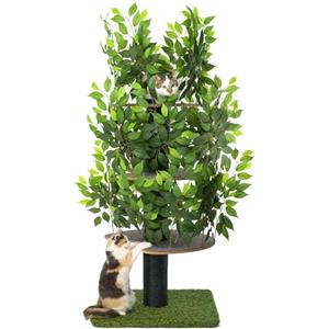 PRIORPET Albero per gatti con Foglie Intercambiabili - Brevettato Tiragraffi per Gatti Adulti, per Arrampicarsi Nascondersi e Dormire - Più Livelli, Facile da Montare - Tiragraffi Gatto Costruzione Robusta