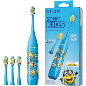 ORDO Minions Spazzolino Elettrico per Bambini, Spazzolino Sonico, Confezione da 4, Blu