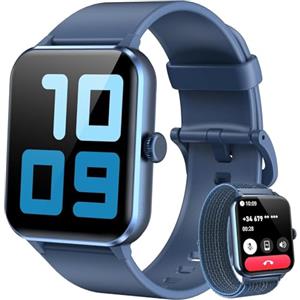 Blackview Smartwatch Uomo Donna, Effettua e Rispondi alle Chiamate,1,85'' Orologio Intelligente Fitness,Cardiofrequenzimetro, Monitoraggio del Sonno, Calcolatori per Android iOS