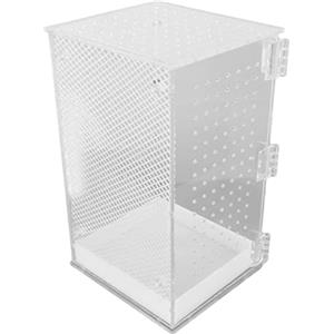 HEEPDD Terrario in Acrilico Trasparente per Rettili, 60x60x28 cm, con Porta Magnetica e Ventilazione, per Geco Leopardo e Serpenti