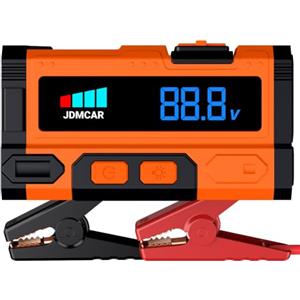 JDMCAR ????????% ???????????? ???????????????????????? Booster Avviamento Auto - Avviatore Batteria Auto per Auto/Moto (Fino a 9.0L e Diesel a 8.5L), Starter Batteria Auto Portatile con LED/LCD, Upgrade Avviatore di Emergenza