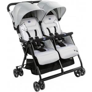 Chicco Passeggino Gemellare Chiusura Compatta OHLALA' TWIN BLACK SILVER CAT